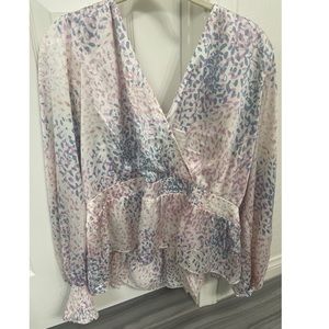 Express Bow Back Open Blouse
